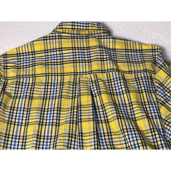 Chaps Mens Easy Care Yellow Plaid Shirt, Size XXL - Picture 5 of 10